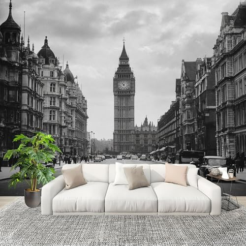 Papel Pintado Infantil 200x140 cm Londres Inglaterra Vista Del Big Ben Decoración de Habitaciones y Salones Mondialeleza Fotomurales Tejido No Tejido para Niños y Niñas Interior Papel Pintado Pared