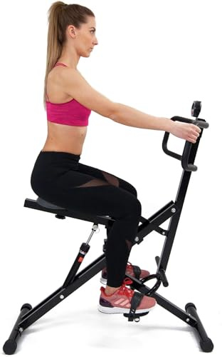 TechFit All Crunch Fitness Machine, Dual Bike, Allenatore di Esercizi per Allenamento Totale del Corpo, Pieghevole, per Tonificare Gambe, Schiena, Braccia, Glutei e Addome