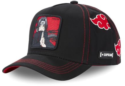 Naruto Shippuden keps för herr och dam, basebollkeps, Itachi Uchiwa, mjuk och originell, svart, One size