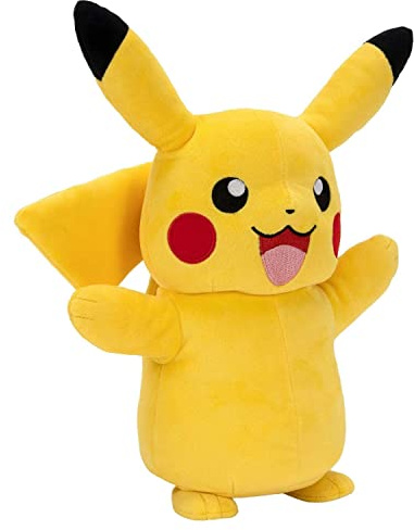 Pokémon PKW2365-28cm Deluxe Featured Plüsch - Pikachu, offizielles Plüsch mit Bewegungen, Licht und Sound