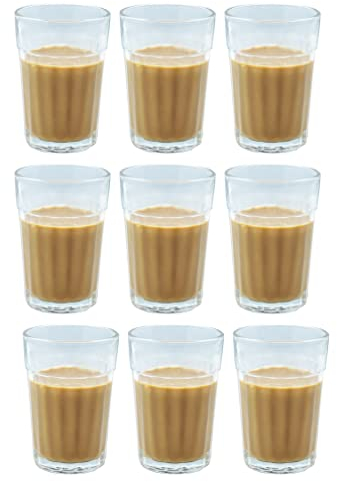 Awadh Chai Glass Tea Glass Tapri Glass, 12 Pieces, Clear, Vintage Tea Set, 150 ml