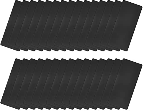 sourcing map Blank Metal Card, 2 x 0.9 Painted Aluminum Plate for DIY Laser Engraving Nameplate, 0.3mm Thick Black 30 Pcs