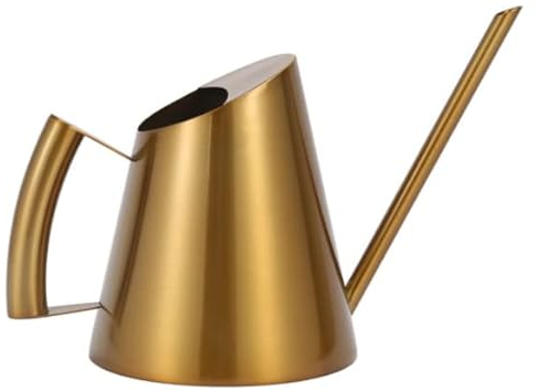 Lfhelper Gießkanne Zimmerpflanzen 1.5L Edelstahl Giesskanne Indoor Lange Tüllen Blumengießkanne mit Komfort Griff für Familie Büro 27 * 19 cm