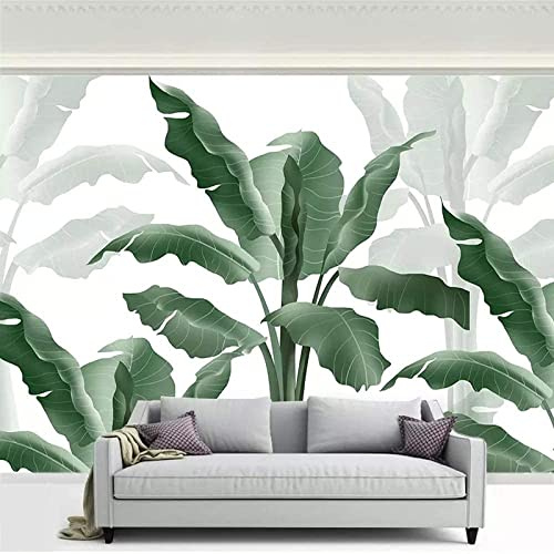 3D Plante Feuille De Bananier Papier Peint Impression Murale Sticker Déco Murale Murales Intérieures Murale Amovible | Grand Papier Peint Auto-Adhésif, Pour Le Fond 250 (largeur) x 175 (hauteur) cm