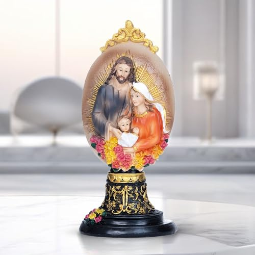ACCENT COLLECTION HZ Heilige Familie Statue Josef Maria Jesus Figur 20,3 cm katholische Heimdekoration Weihnachten Ostern Geschenke Tisch Schreibtisch Dekoration