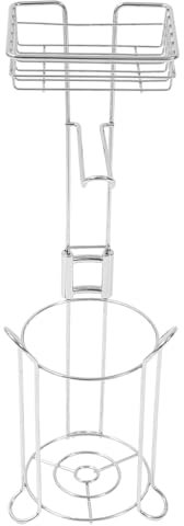 Gadpiparty 1 Satz Rolle Toilettenpapierhalter Für Das Badezimmer Nagelfreier Papierhalter Handtuchspender Shampoo-Spender Vertikaler Papierhandtuchhalter Eisen Kein Stanzen Lagerregal