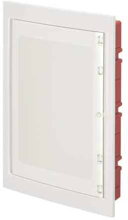 Centralino ad incasso, 54 (3x18) moduli, con morsettiera 6x10mm, bianco, IP40, con sportello cieco - Elettrocanali EC63054CE
