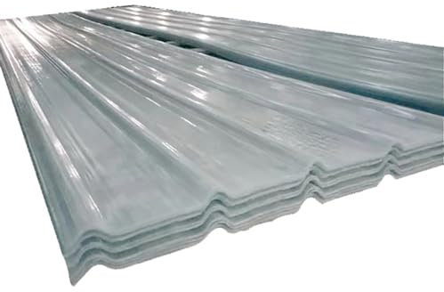 MIXXON 2mm Corrugated Plastic Roofing,Polycarbonate Roofing Panels, Corrugated Roofing Sheets for Canopies, Stables, Greenhouses, Stadium Hoardings,18pcs,35x43in