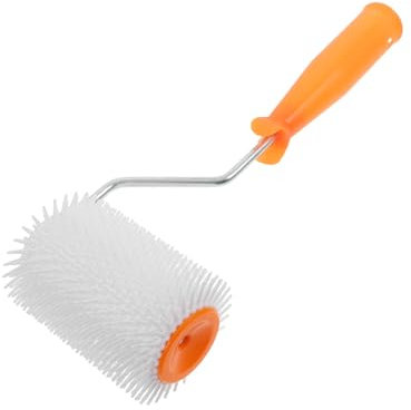 jojofuny Rouleau À Pointes Auto-Nivelant 4 Pouces Outil De Suppression De Bulles Pour Sol En Ciment Rouleau À Enduire Plastique Durable Pour Ragréage Extérieur