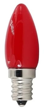 JiuRui LED Ampoules, Pack de 2, ampoules à filament LED AC220V E12 1,5 W ampoule bougie rouge lampe lotus rouge
