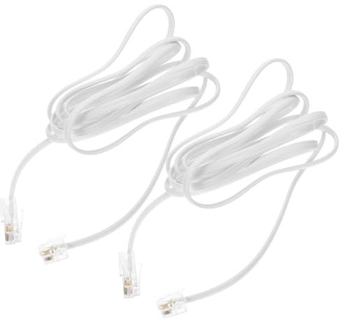 Adaptateur Prise Téléphonique vers Ethernet Rj11 Rj45 Blanc 2 Pièces