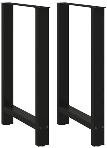 vidaXL Bartischbeine Schwarz 2 STK. 60x(90-91) cm Stahl