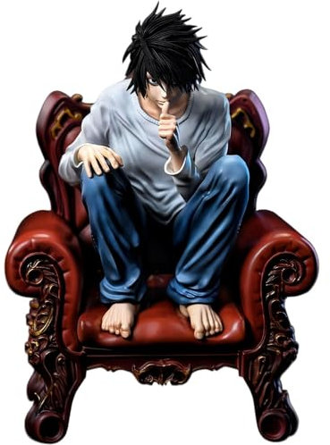 Keyhvao 15CM Cool L Action Figure Sofa Squat Position L Model Statue Death Note Anime Figures PVC Material Decoration Gifts for Fans and Friend