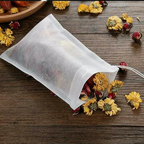 WanMing 100-2000 bustine di tè monouso, Filtro, bustine di tè profumate con spago, Sigillo di Carta per tè Sfuso, caffè, spezie, Erbe aromatiche, Cucina