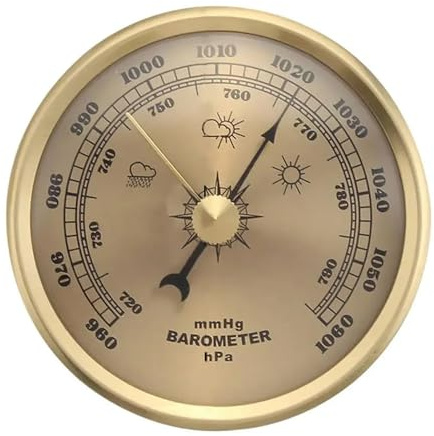 Barometri Analogico Misuratore di Pressione Atmosferica Manuale Operare Stili Antichi Attrezzatura Meteorologia per Laboratorio Acciaio Inox Meteo Barometro