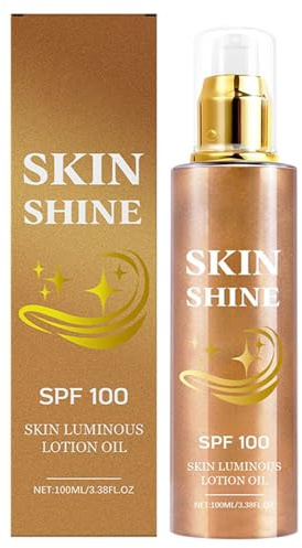 Schimmer Körperöl, 100ml Sonnenschutz Schimmer Spray Glow Körperöl Schönheitspflegeprodukte für ölempfindlich Alle Typen Frauen Männer Mädchen Tägliche Reise Abend Strandparty