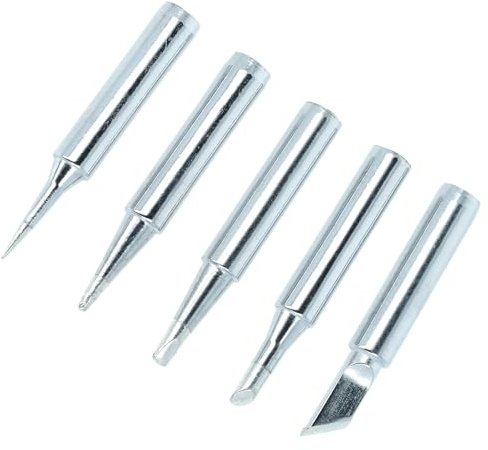 vhbw 5x punta compatibile con Preciva 927 IV, 927 II saldatore - set di punte 900M-T / 900M di ricambio, rame/ferro