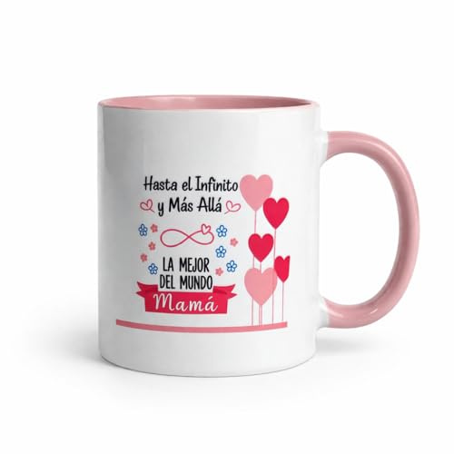 Patihogar Taza mamá regalo con frase “Hasta el infinito y más allá”, no es solo una taza, es un detalle para sorprender a mamá en cualquier ocasión especial