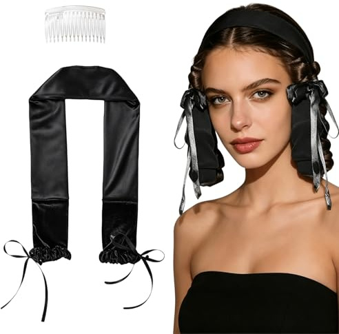 Heatless Curling, No Heat Hair Curlers for Natural Curls and Waves | Rollers for Heatless Curls to Sleep in, Heatless Curling Rod Headband Set for All Hair Types