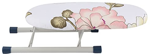 Faltbare platzsparende Mini Bügelbrett Home Travel Sleeve Manschetten Halsbänder Handhabung Tabelle(Pfingstrose)