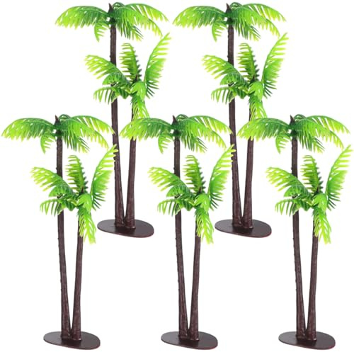 Amosfun Mini Cocotier Plastique Décoration De Paysage Miniature pour Terrarium Jardin Micro Paysage Accessoire Photobooth Fête Thématique