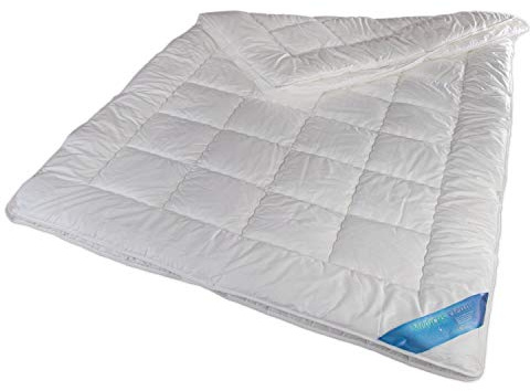Schlafmond Set di 2 letti Medicus Clean con allergie, set quattro stagioni, coperta combinata, 135 x 200 cm, cuscino da 80 x 80 cm, 100% cotone, bianco, lavabile fino a 95 gradi