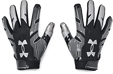 Under Armour herr F8 fotbollshandskar, svart (001)/metallisk silver, stor