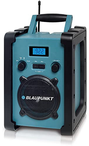 Blaupunkt BSR 20 Baustellenradio mit Akku - Tragbares Radio mit robustem Bluetooth (AUX-IN, 5W RMS, Schutzklasse IPX5)