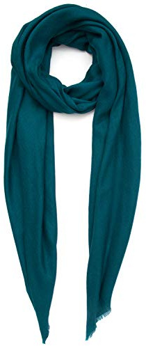 Sciarpa Cachemire Fatto in Kashmir (Confezione Regalo) Lana Merino Seta Cachemire Large Superfine Donna Uomo Pashmina Unisex Buio Teal