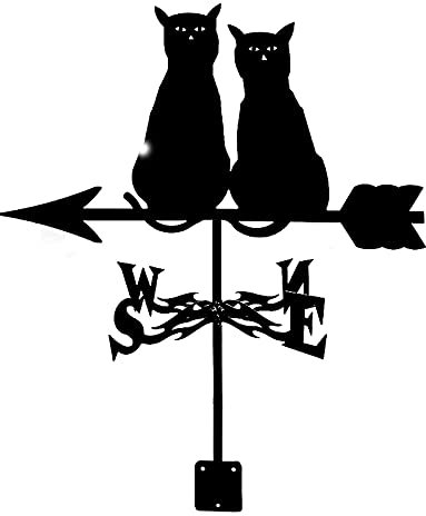 lkpqdwqz Girouette Chat Chien Cheval Art Décor en Acier Inoxydable Durable Girouette Indicateur De Direction du Vent Girouette Outils De Mesure Girouette Outil De Mesure Ornement Décoration