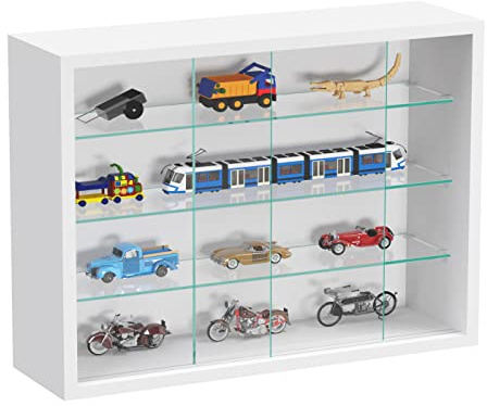 Vitrina vitrina de pared colgante de pie - puertas correderas - 50 x 40 x 13 cm