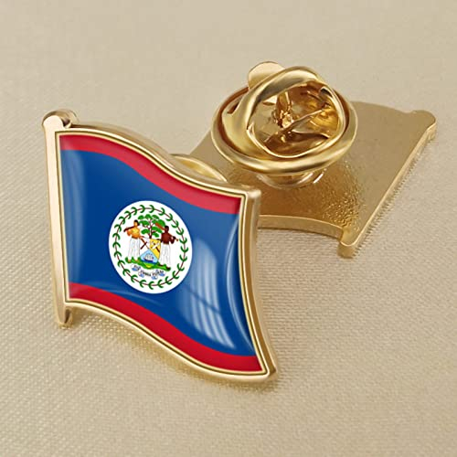 Anstecknadel Mit Frischer Grüner Muster-Jagd-Belize-Flagge,Nationales Winkendes Nationales Revers,Emaille-Abzeichen,Diy-Brosche,Souvenir,Geschenk Für Männer Und Frauen,Rucksack,Hemd,Schmuck,Accesso