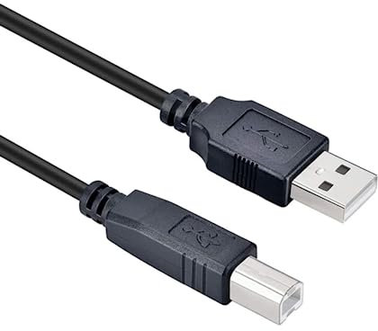 RUITEXUN Cavo per stampante USB per computer, cavo scanner ad alta velocità da A maschio a B maschio, compatibile con HP, Canon, Dell, Epson, Lexmark, Xerox, Samsung e altri