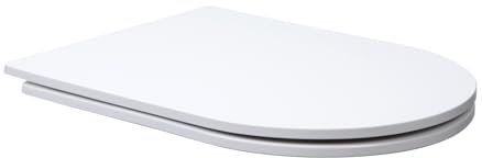 Fanmitrk Duroplast Toilet Seat-Soft Close U Shape Toilet Seat White,Easy to Clean,Quick Release and Top Fixing(UF18-03W)
