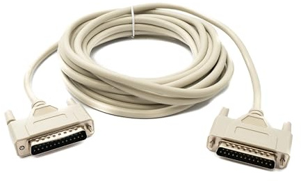 System-S D Sub Câble null modem 5 m 25 broches mâle vers mâle adaptateur RS530 Gris