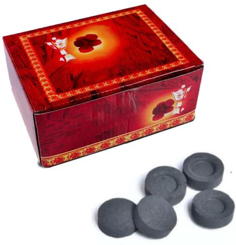 BML Charcoal Discs 1 x Coal Instant Light 100 Black Tablets for Hookah Shisha Narguile BBQ Premium Quality Smokeless Easy to Light Long-Lasting