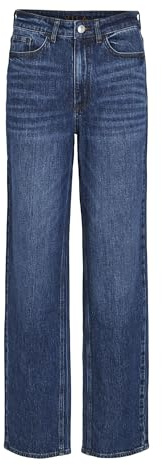 VILA Jean Droit VIKELLY - Taille Haute Medium Blue Denim 40 32 Medium Blue Denim 1 (US) 40 / L32
