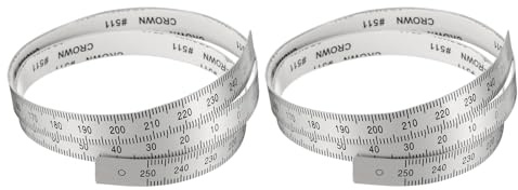 sourcing map 2pcs Self Adhesive Measuring Tape 250mm-0-250mm Table Sticky Center Finding Ruler Aluminum Track Tape Measure with Holes, (Start from the Middle)