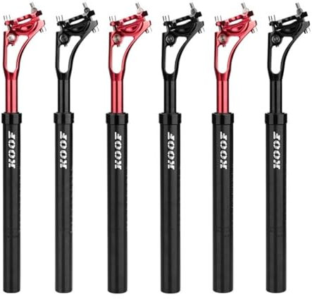 SattelstüTze 1 Stück MTB Suspension Sattelstütze Rohr Fahrrad Sattelstütze 27,2/30,9/31,6mm Ultraleichte Aluminium Legierung Stoßdämpfer Dämpfung fahrrad Sitzrohr SattelstüTze Gefedert(BLACK-27.2mm)