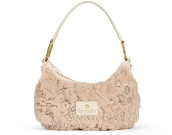 Braccialini Borsa Donna Beth Fur Mezzaluna in Ecopelliccia