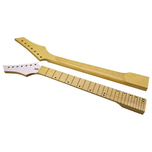 SXTYYH 7 Saiten Gitarrenhals 24 Bünde Linke Hand Weißer Kopf Original Farbe Kanadischer Ahornholz Diy Professionell Unbearbeitet Ersatz Guitar Neck Jazz-Bass-Hals