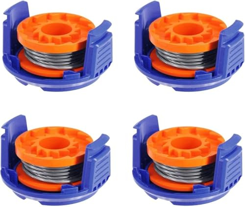 StarRing 4 PACK Trimmer Replacement Spool Line with Spool Cover For MacAllister MGTP18Li 1.5mm 1x2.5m Strimmer