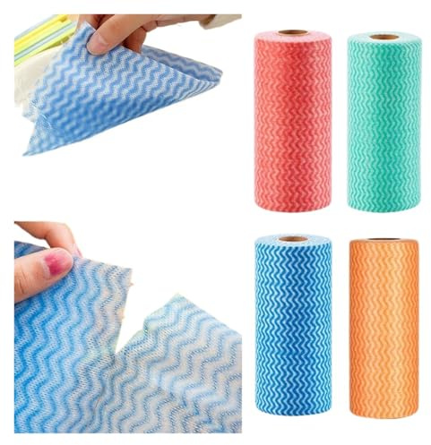 SFOIKVG Kitchen Roll Multi-purpose Cleaning Cloths, Cleaning Towel, Dishcloth Rag, Kitchen Clean Accessories, Wash Cloth for home care and cleaning(Orange)