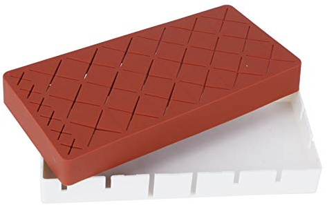 Milltrip 24 Slot Organizzatore di Rossetto in Silicone, Supporto per il Display di Archiviazione del Supporto per Cosmetici per Trucco (Rosso)
