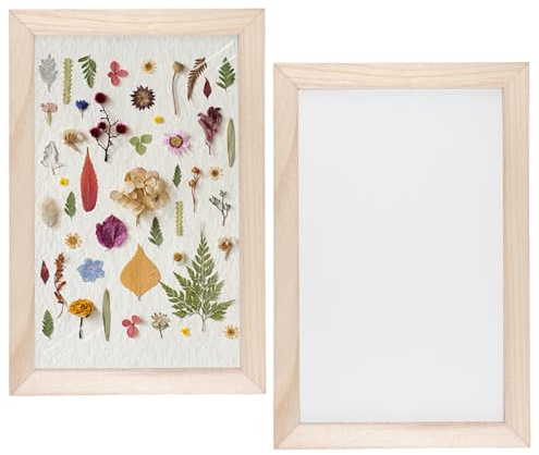 2 Pcs Cornice per Creazione di Carta in Legno, 30x20 cm Schermo per la Produzione di Carta, Stampo in Legno per Fabbricazione di cartas, Stampo per Serigrafia Cornice,per la Produzione Paper Fai-Da-Te