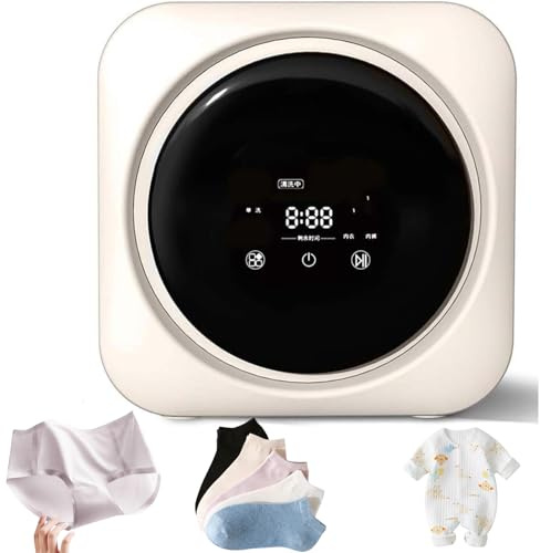 Mini lavadora automática de pared, lavadora automática de 3,5 litros y centrifugadora para ropa interior, calcetines y ropa de bebé para residencias de estudiantes y apartamentos vacacionales