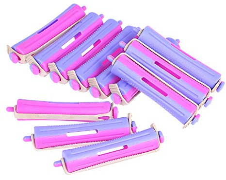 BRRNOO 12 St Hårrullar för Curlingstyling Voluminösa Lockar Studsar med Gummiband Inga Nålar Behövs för Kvinnor Flickor (5)