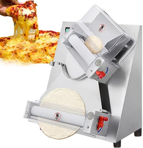 Dough Press Machine, 11 Inch Stainless Steel Pizza Dough Maker for Pies and Pastries - Home and Commercial Use