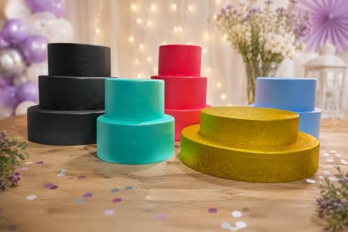 Torta Finta Personalizzata Rivestita in Gomma EVA – Cake Dummy per Compleanno, Battesimo, Comunione, Matrimonio e Confettata – Torta Scenografica Decorativa, Colori e Misure Personalizzabili