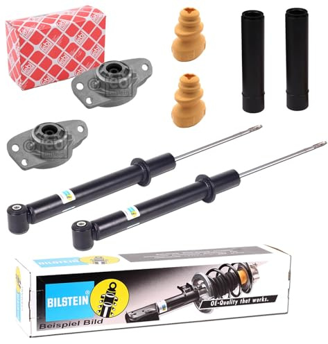 2x Bilstein B4 Stossdämpfer + Febi Domlager hinten | 19-127439 + 23024 + 910002 Kompatibel mit A3 (8P1),A3 Sportback (8PA)